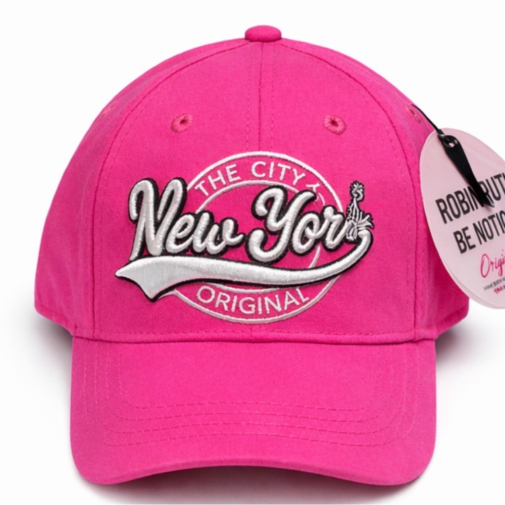 Robin Ruth New York Pink Baseball Cap NYC Adjustable Hat Embroidered NWT
